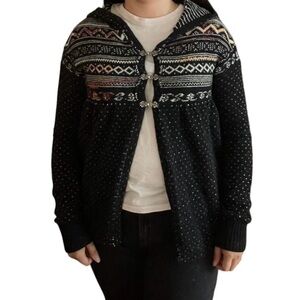 Free People Fair Isle Nordic Wool Cardigan